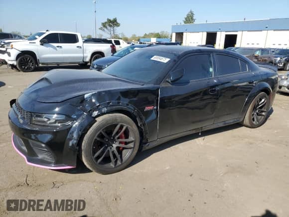 2021 Dodge Charger Scat Pack Widebody with VIN 2C3CDXGJ0MH500643, listed as a Copart auction lot 68884675 with 26,036 mi miles and Salvage title. Bid and sale history available at DreamBid. Image 1.