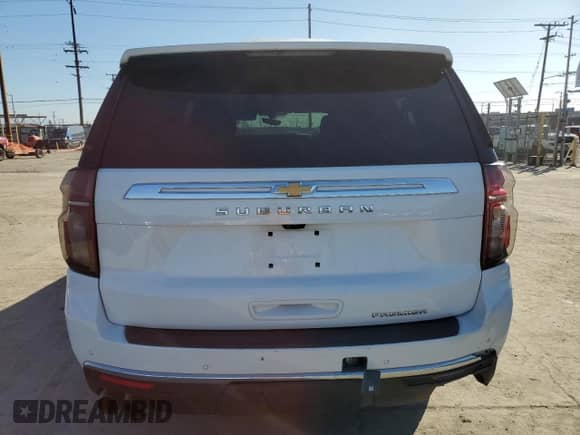 2021 Chevrolet Suburban Premier z VIN 1GNSKFKD8MR231954, wystawiony jako Copart lot #46500615 z przebiegiem 79 839 mil mil oraz Szkoda całkowita • Salvage title. Historia ofert i sprzedaży dostępna na DreamBid. Obrazek 6.