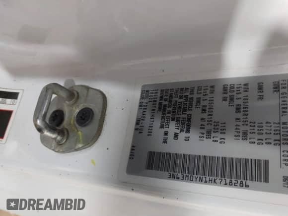 2017 Chevrolet City Express Cargo LS с VIN 3N63M0YN1HK718286, выставлен на аукционе IAAI как лот 41512761 с пробегом 313 411 миль миль и . История ставок и продаж доступна на DreamBid. Изображение 9.