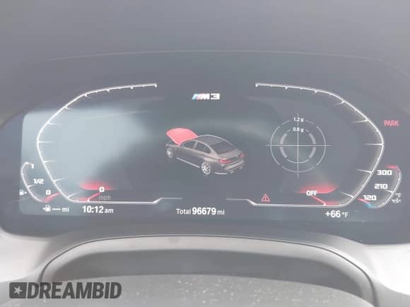 2022 BMW M3 with VIN WBS53AY03NFL94517, listed as a IAAI auction lot 42026142 with 96,679 mi miles and . Bid and sale history available at DreamBid. Image 7.