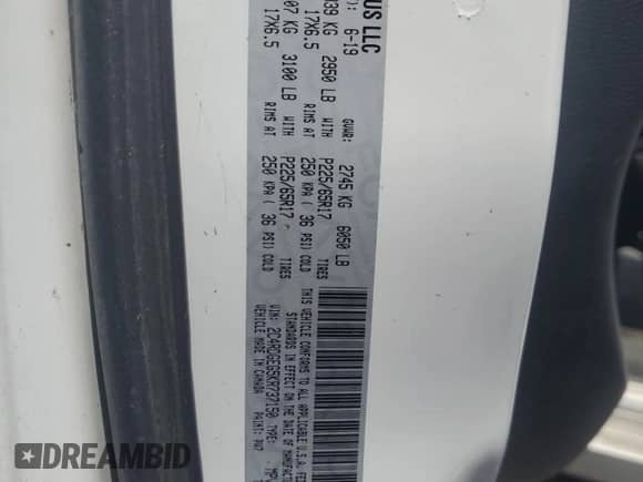 2019 Dodge Grand Caravan GT z VIN 2C4RDGEG5KR737150, wystawiony jako Copart lot #68194175 z przebiegiem Nie podano mil oraz Nie do naprawy • Non repairable. Historia ofert i sprzedaży dostępna na DreamBid. Obrazek 13.