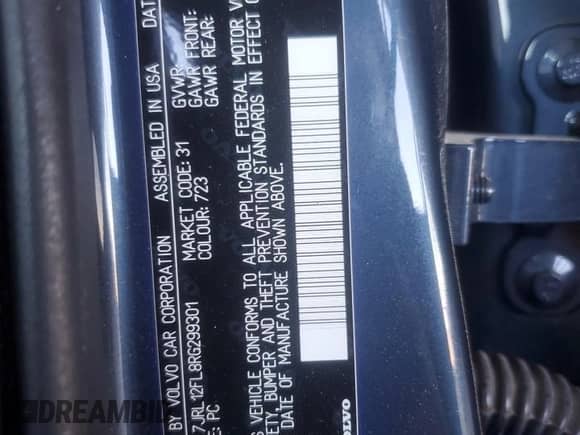 2024 Volvo S60 Plus Dark Theme z VIN 7JRL12FL8RG299301, wystawiony jako Copart lot #67400825 z przebiegiem Nie podano mil oraz Szkoda całkowita • Salvage title. Historia ofert i sprzedaży dostępna na DreamBid. Obrazek 12.