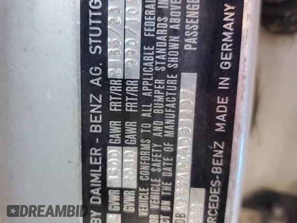 1984 Mercedes-Benz 300 D z VIN WDBAB33A9EA031137, wystawiony jako Copart lot #61379295 z przebiegiem Nie podano mil oraz Czysty tytuł • Clean title. Historia ofert i sprzedaży dostępna na DreamBid. Obrazek 12.