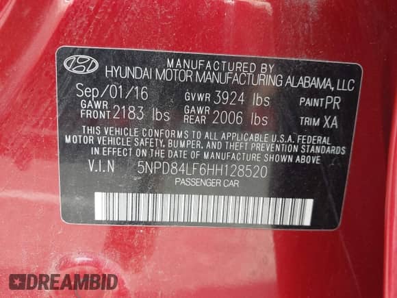 2017 Hyundai Elantra SE with VIN 5NPD84LF6HH128520, listed as a IAAI auction lot 43244598 with 103,584 mi miles and . Bid and sale history available at DreamBid. Image 9.