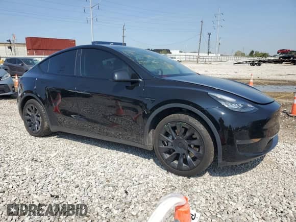 2021 Tesla Model Y Long Range with VIN 5YJYGDEE2MF064980, listed as a Copart auction lot 70505274 with 46,430 mi miles and Salvage title. Bid and sale history available at DreamBid. Image 4.