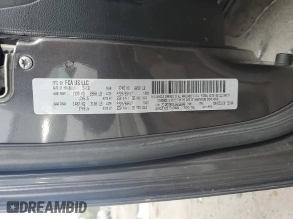 2018 Dodge Grand Caravan SE Plus with VIN 2C4RDGBG1JR258940, listed as a Copart auction lot 83961395 with 80,637 mi miles and Salvage title. Bid and sale history available at DreamBid. Image 13.