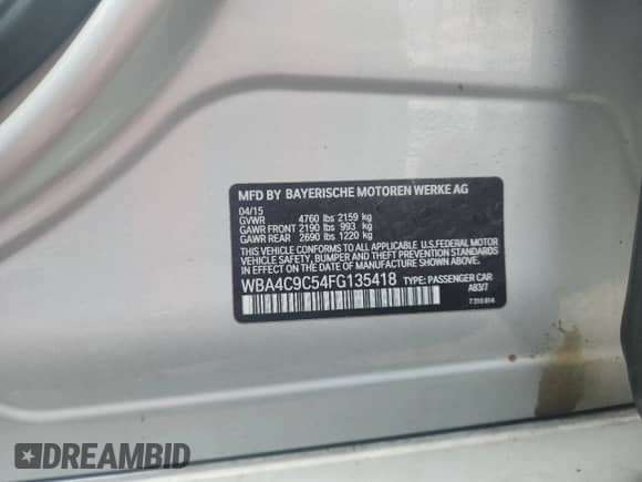 2015 BMW 4 Series 428i xDrive с VIN WBA4C9C54FG135418, выставлен на аукционе Copart как лот 59016445 с пробегом 77 727 миль миль и Списание • Salvage title. История ставок и продаж доступна на DreamBid. Изображение 12.