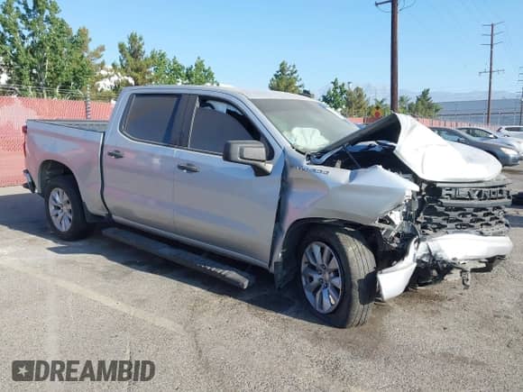 2022 Chevrolet Silverado 1500 Custom with VIN 1GCPABEK1NZ509356, listed as a IAAI auction lot 42894027 with Not provided miles and . Bid and sale history available at DreamBid. Image 1.