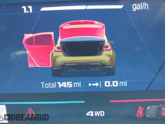 2025 BMW M3 Competition xDrive with VIN WBS33HJ01SFV12263, listed as a IAAI auction lot 42571639 with 187 mi miles and . Bid and sale history available at DreamBid. Image 15.