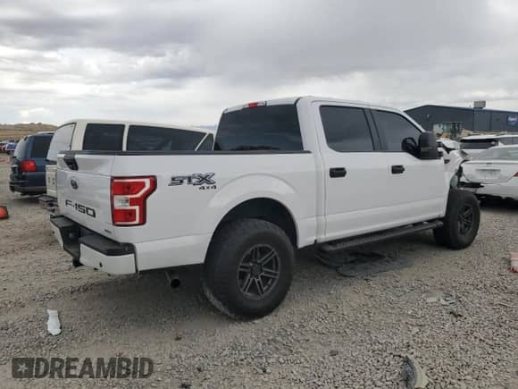 2019 Ford F-150 XL with VIN 1FTEW1EP7KKE49179, listed as a Copart auction lot 80226375 with 57,758 mi miles and Salvage title. Bid and sale history available at DreamBid. Image 3.