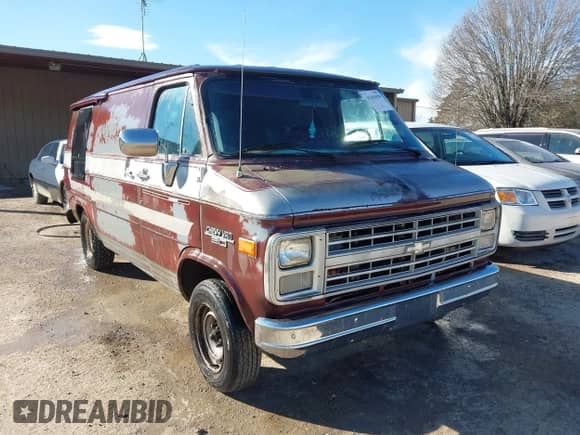 1986 Chevrolet Chevy Van with VIN 1GCEG25N9G7163670, listed as a IAAI auction lot 41654650 with Not provided miles and . Bid and sale history available at DreamBid. Image 1.