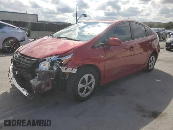 2012 Toyota Prius One with VIN JTDKN3DU3C5378488, listed as a Copart auction lot 87185615 with 89,578 mi miles and Salvage title. Bid and sale history available at DreamBid. Image 1.