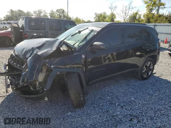 2017 Jeep Compass Trailhawk with VIN 3C4NJDDBXHT607219, listed as a Copart auction lot 69511815 with Not provided miles and Salvage title. Bid and sale history available at DreamBid. Image 1.