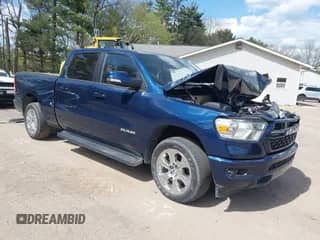 2022 Ram 1500 Big Horn with VIN 1C6RRFMG2NN438866, listed as a IAAI auction lot 42114487 with 51,433 mi miles and . Bid and sale history available at DreamBid. Image 1.