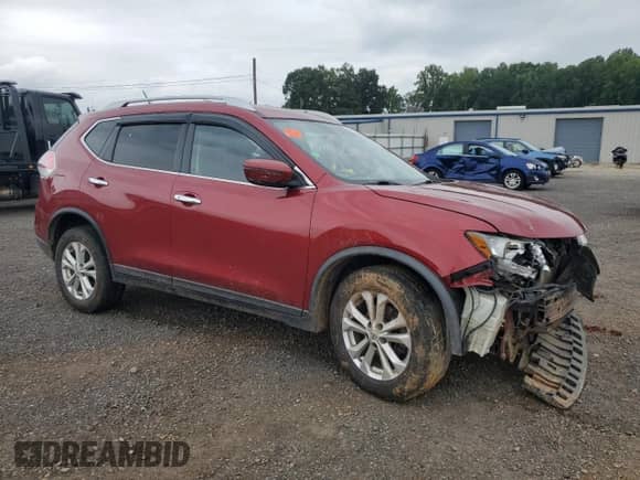 2016 Nissan Rogue SV with VIN KNMAT2MT3GP682515, listed as a Copart auction lot 68221095 with Not provided miles and Salvage title. Bid and sale history available at DreamBid. Image 4.