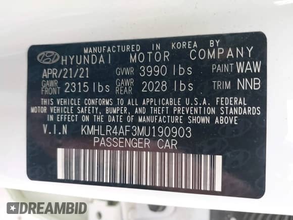 2021 Hyundai Elantra N Line z VIN KMHLR4AF3MU190903, wystawiony jako IAAI lot #40877634 z przebiegiem 43 590 mil mil oraz . Historia ofert i sprzedaży dostępna na DreamBid. Obrazek 9.