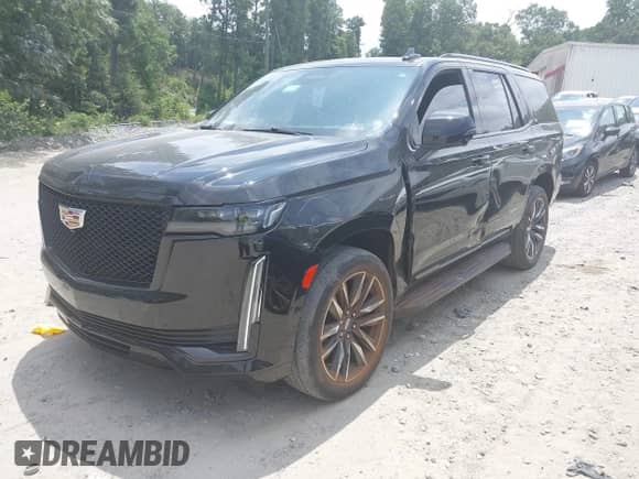 2023 Cadillac Escalade 4WD Sport with VIN 1GYS4EKL4PR415940, listed as a IAAI auction lot 42782247 with 48,681 mi miles and . Bid and sale history available at DreamBid. Image 2.