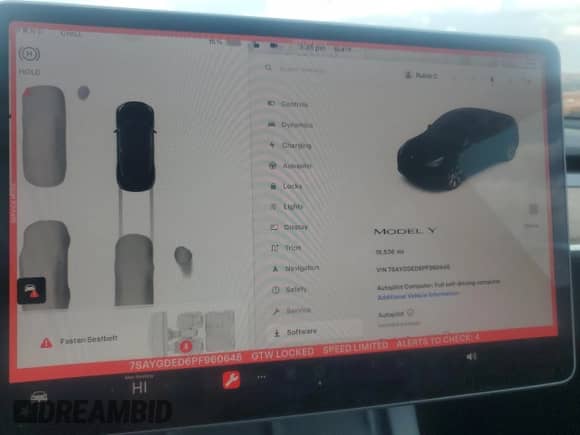 2023 Tesla Model Y with VIN 7SAYGDED6PF960648, listed as a Copart auction lot 67447254 with 18,536 mi miles and Salvage title. Bid and sale history available at DreamBid. Image 9.