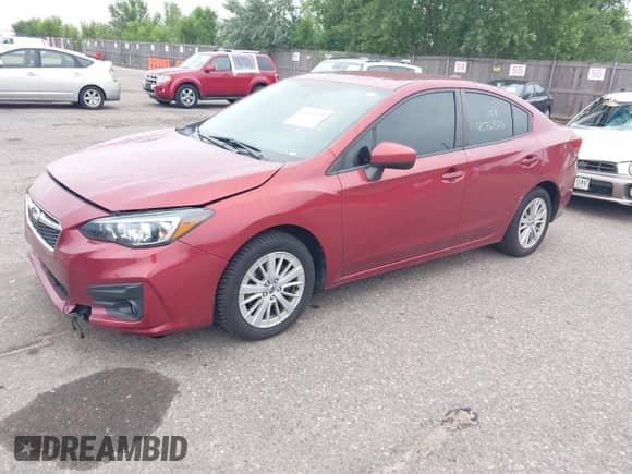 2018 Subaru Impreza Premium with VIN 4S3GKAD66J3621238, listed as a IAAI auction lot 42761523 with 58,270 mi miles and . Bid and sale history available at DreamBid. Image 2.