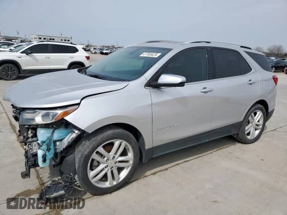 2019 Chevrolet Equinox Premier с VIN 3GNAXPEX9KS615941, выставлен на аукционе Copart как лот 47783425 с пробегом 61 462 миль миль и Списание • Salvage title. История ставок и продаж доступна на DreamBid. Изображение 1.