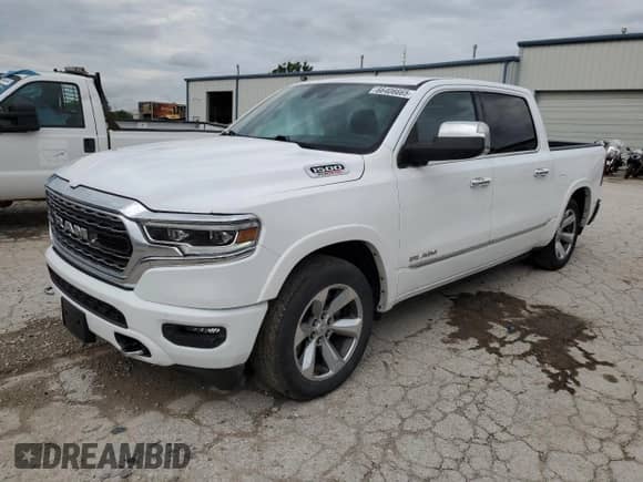 2022 Ram 1500 Limited with VIN 1C6SRFHM1NN181667, listed as a Copart auction lot 66406665 with 43,199 mi miles and Salvage title. Bid and sale history available at DreamBid. Image 1.