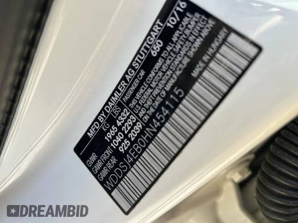 2017 Mercedes-Benz CLA 250 с VIN WDDSJ4EB0HN454115, выставлен на аукционе Copart как лот 91085935 с пробегом 135 277 миль миль и Чистый • Clean title. История ставок и продаж доступна на DreamBid. Изображение 10.