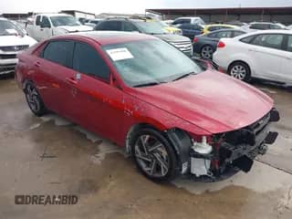 2024 Hyundai Elantra SEL with VIN KMHLS4DG6RU770890, listed as a IAAI auction lot 42989400 with 12,346 mi miles and . Bid and sale history available at DreamBid. Image 1.