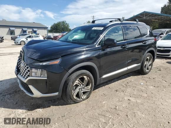 2021 Hyundai Santa Fe SEL z VIN 5NMS24AJ9MH316455, wystawiony jako Copart lot #82165045 z przebiegiem 46 870 mil mil oraz Nie do naprawy • Non repairable. Historia ofert i sprzedaży dostępna na DreamBid. Obrazek 1.