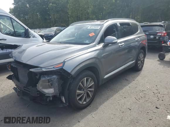 2019 Hyundai Santa Fe Limited with VIN 5NMS53AD8KH051438, listed as a Copart auction lot 80125035 with Not provided miles and Salvage title. Bid and sale history available at DreamBid. Image 1.