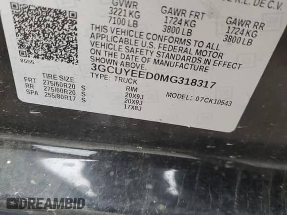 2021 Chevrolet Silverado 1500 RST with VIN 3GCUYEED0MG318317, listed as a Copart auction lot 90687735 with Not provided miles and Clean title. Bid and sale history available at DreamBid. Image 12.