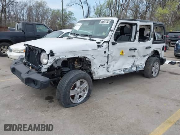 2024 Jeep Wrangler Sport S z VIN 1C4PJXDN7RW243762, wystawiony jako IAAI lot #41912844 z przebiegiem 18 935 mil mil oraz . Historia ofert i sprzedaży dostępna na DreamBid. Obrazek 2.