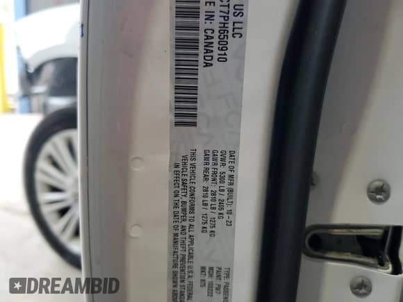 2023 Dodge Charger R/T с VIN 2C3CDXCT7PH650910, выставлен на аукционе Copart как лот 84836145 с пробегом Не указан миль и Чистый • Clean title. История ставок и продаж доступна на DreamBid. Изображение 12.