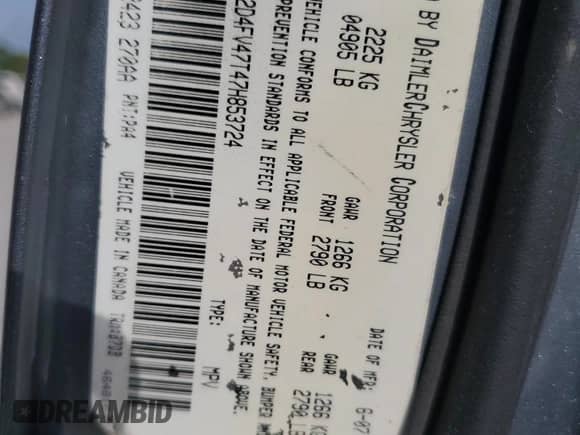 2007 Dodge Magnum с VIN 2D4FV47T47H853724, выставлен на аукционе Copart как лот 59846205 с пробегом 176 950 миль миль и Списание • Salvage title. История ставок и продаж доступна на DreamBid. Изображение 13.