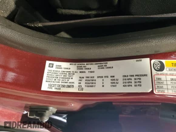 2009 Chevrolet Colorado 1LT with VIN 1GCDT13E398126079, listed as a Copart auction lot 69186925 with 113,268 mi miles and Salvage title. Bid and sale history available at DreamBid. Image 12.