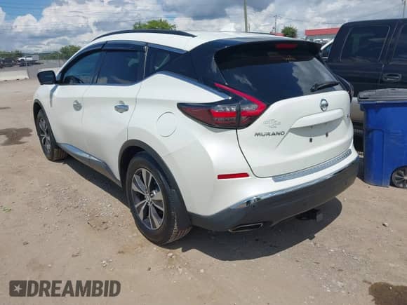 2020 Nissan Murano SV with VIN 5N1AZ2BJXLN151152, listed as a IAAI auction lot 42951396 with 95,040 mi miles and . Bid and sale history available at DreamBid. Image 3.