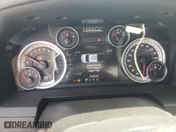 2014 Ram 1500 Sport with VIN 1C6RR6HT1ES372352, listed as a Copart auction lot 54484735 with 104,236 mi miles and Salvage title. Bid and sale history available at DreamBid. Image 9.