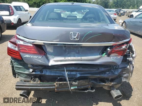 2017 Honda Accord EX-L with VIN 1HGCR3F05HA041517, listed as a Copart auction lot 61919975 with 155,280 mi miles and Salvage title. Bid and sale history available at DreamBid. Image 6.