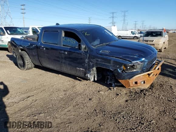 2020 Ram 1500 Big Horn with VIN 1C6SRFMT1LN222728, listed as a Copart auction lot 42394024 with Not provided miles and Salvage title. Bid and sale history available at DreamBid. Image 4.