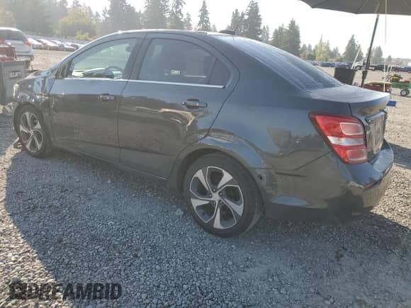 2018 Chevrolet Sonic Premier z VIN 1G1JF5SB0J4105719, wystawiony jako Copart lot #81480805 z przebiegiem 78 454 mil mil oraz Szkoda całkowita • Salvage title. Historia ofert i sprzedaży dostępna na DreamBid. Obrazek 2.