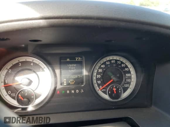 2013 Ram 1500 Tradesman with VIN 1C6RR6KT0DS632442, listed as a Copart auction lot 43531125 with 215,628 mi miles and Salvage title. Bid and sale history available at DreamBid. Image 9.