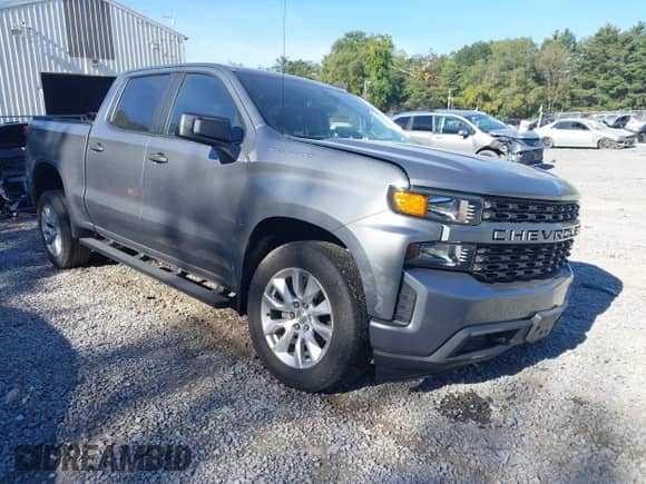 2021 Chevrolet Silverado 1500 Custom with VIN 3GCPYBEK7MG297508, listed as a IAAI auction lot 43355316 with 62,726 mi miles and . Bid and sale history available at DreamBid. Image 1.