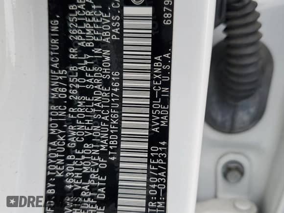 2015 Toyota Camry LE с VIN 4T1BD1FK6FU174616, выставлен на аукционе Copart как лот 84399585 с пробегом 114 704 миль миль и Списание • Salvage title. История ставок и продаж доступна на DreamBid. Изображение 12.