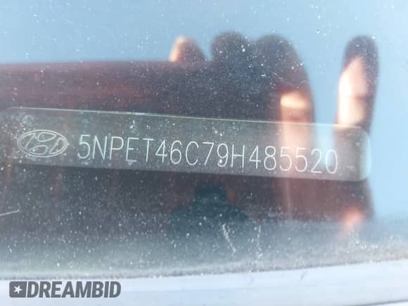 2009 Hyundai Sonata GLS with VIN 5NPET46C79H485520, listed as a IAAI auction lot 43478643 with 226,132 mi miles and . Bid and sale history available at DreamBid. Image 9.