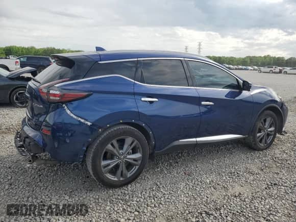 2021 Nissan Murano Platinum with VIN 5N1AZ2DJ2MC102456, listed as a Copart auction lot 54205365 with 78,802 mi miles and Salvage title. Bid and sale history available at DreamBid. Image 3.