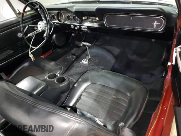 1966 Ford Mustang with VIN 6F07T705281, listed as a Copart auction lot 52744635 with 89,364 mi miles and Salvage title. Bid and sale history available at DreamBid. Image 8.