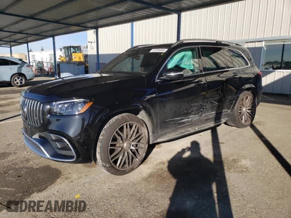 2021 Mercedes-Benz GLS 63 AMG with VIN 4JGFF8KE6MA316191, listed as a Copart auction lot 87205584 with 52,108 mi miles and Salvage title. Bid and sale history available at DreamBid. Image 1.