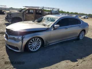 2018 BMW 7 Series 740i with VIN WBA7E2C59JG742180, listed as a Copart auction lot 60425995 with Not provided miles and Non repairable. Bid and sale history available at DreamBid. Image 1.