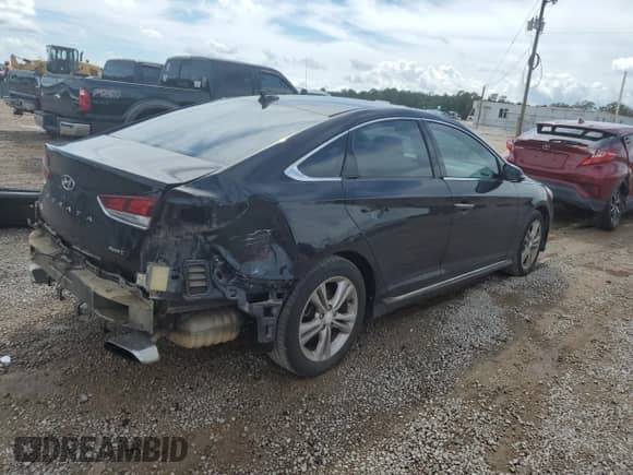 2018 Hyundai Sonata SEL with VIN 5NPE34AF8JH596633, listed as a Copart auction lot 81712075 with 113,091 mi miles and Salvage title. Bid and sale history available at DreamBid. Image 3.