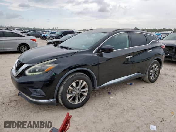 2018 Nissan Murano SL z VIN 5N1AZ2MG9JN104631, wystawiony jako Copart lot #67091055 z przebiegiem 69 119 mil mil oraz Szkoda całkowita • Salvage title. Historia ofert i sprzedaży dostępna na DreamBid. Obrazek 1.