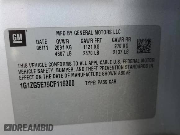 2012 Chevrolet Malibu LTZ z VIN 1G1ZG5E79CF116300, wystawiony jako Copart lot #86839615 z przebiegiem 110 475 mil mil oraz Szkoda całkowita • Salvage title. Historia ofert i sprzedaży dostępna na DreamBid. Obrazek 12.